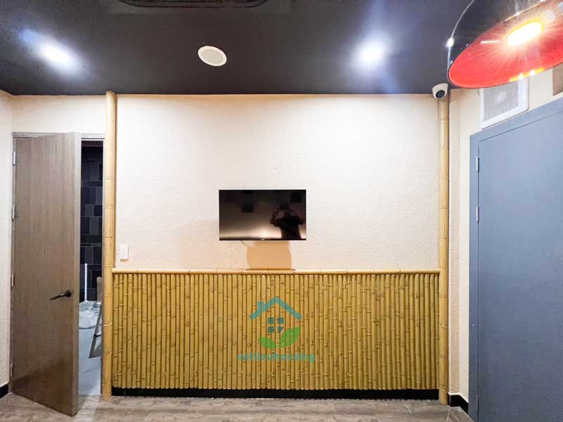 Tấm tre trang trí vách nhà hàng, phên tre nhựa | Vật liệu Housing