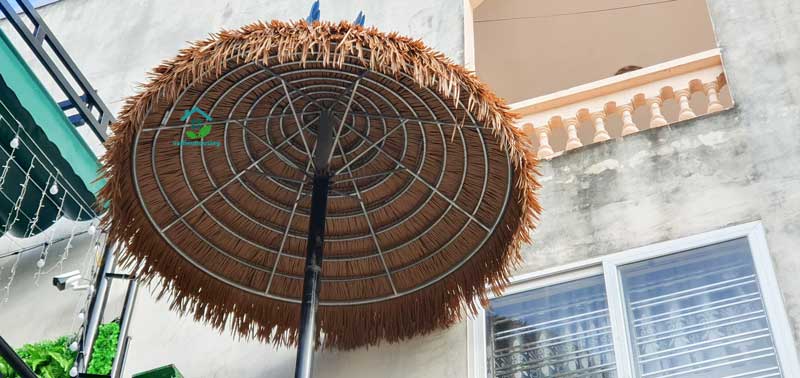 Chòi nón trang trí tại Bắc Ninh sử dụng Rơm nhân tạo
