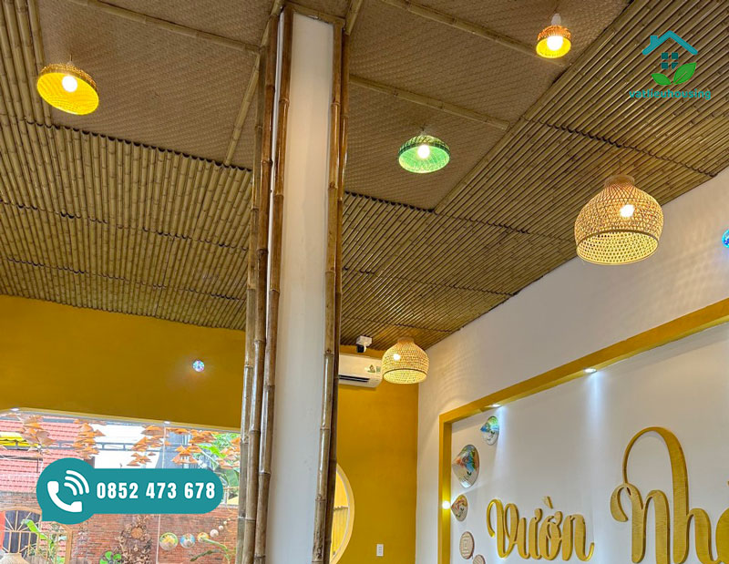 Đơn vị cung cấp Tấm tre nhân tạo tại Sài Gòn | Tấm nhựa giả tre giá tốt 2025 Tấm tre nhân tạo làm trần