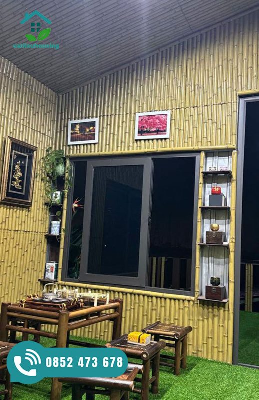 Nhà ốp vách tre nhân tạo 2025