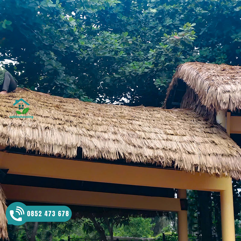 Thi công Mái rơm nhân tạo tại White Sand Resort