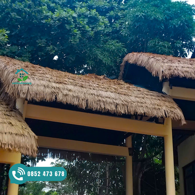 Lợp mái tranh nhân tạo cho resort cực độc đáo